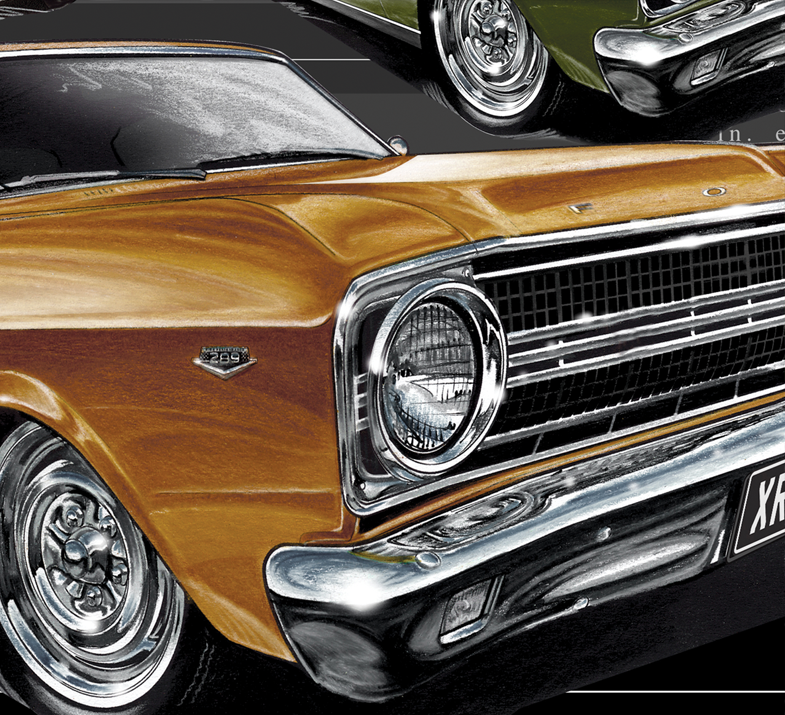FORD GT FALCON XR XW XT XY STOMP Artwork Detail