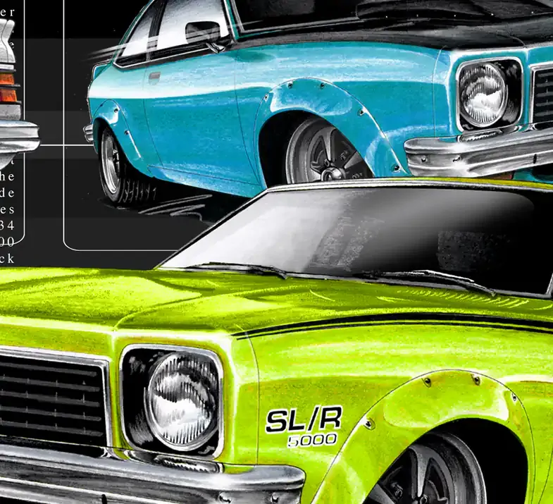 HOLDEN TORANA LJ XU1 GTR A9X SLR 5000 CANVAS STOMP Artwork Detail