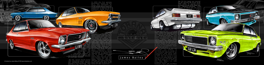 HOLDEN TORANA CANVAS [1000mm x 300mm Stretched Canvas]
