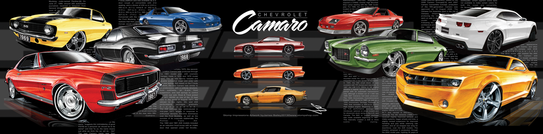 CHEVROLET CAMARO [1000mm x 300mm Stretched Canvas]
