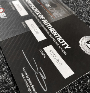 HSV VS GTS-R Certificate of Authenticity
