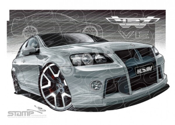 HSV Limited edition cars W427 LE CONCEPT PANORAMA SILVER A3 FRAMED PRINT (V143)