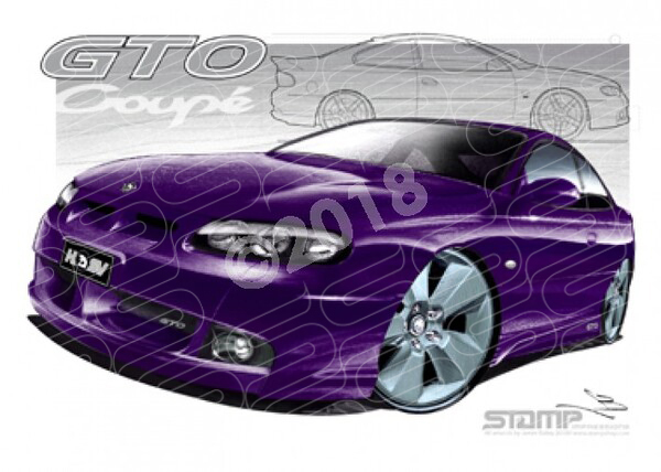 HSV Coupe GTO LE ULTRAVIOLET A3 FRAMED PRINT (V164)