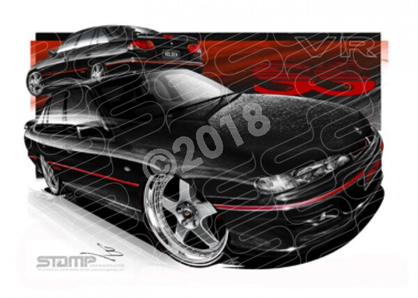 Holden Commodore VR VR SS COMMODORE BLACK A3 FRAMED PRINT (HC07A)