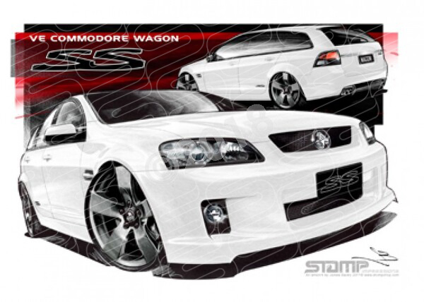 Holden Commodore VE SS WAGON HERON A3 FRAMED PRINT (HC210A)