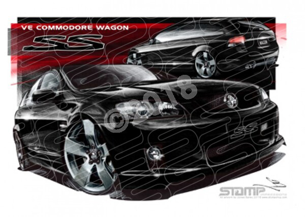 Holden Commodore VE SS WAGON PHANTOM A3 FRAMED PRINT (HC210B)
