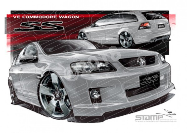 Holden Commodore VE SS WAGON NITRATE A3 FRAMED PRINT (HC210F)