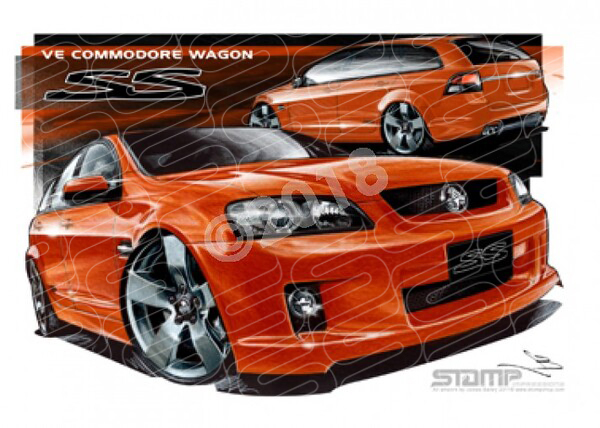 Holden Commodore VE SS WAGON IGNITION A3 FRAMED PRINT (HC210H)
