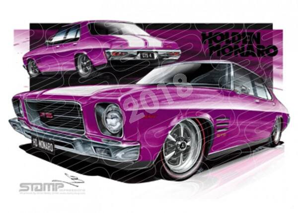 HOLDEN MONARO HQ GTS4 PURR PULL A3 FRAMED PRINT CAR WALL ART GIFT