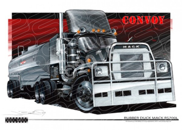 Truck RUBBER DUCK RS700L TRUCK A3 FRAMED PRINT (M019)