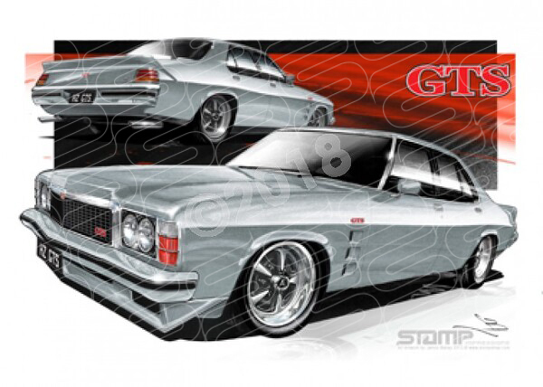 Holden Monaro HZ GTS ASH GREY A3 FRAMED PRINT (HC227)