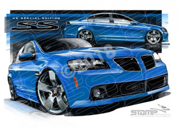 Holden Commodore VE II SS V SPECIAL ED VODOO A3 FRAMED PRINT (HC287)