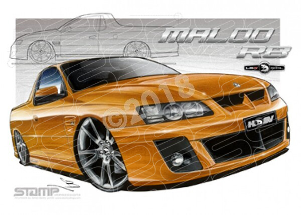 HSV Maloo VZ VZ MALOO UTE FUSION A3 FRAMED PRINT (V101A)