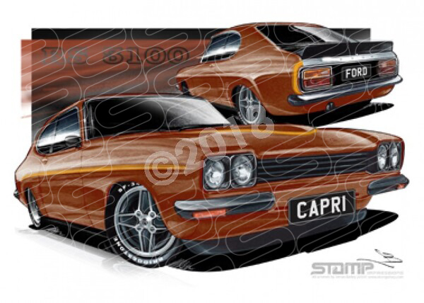 Ford Compact FORD RS 3100 BRONZE A3 FRAMED PRINT (FT206)