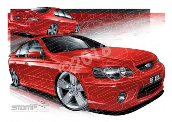 Ford XR6 BF XR6 BF XR6 TURBO VIXEN A3 FRAMED PRINT (FT227)