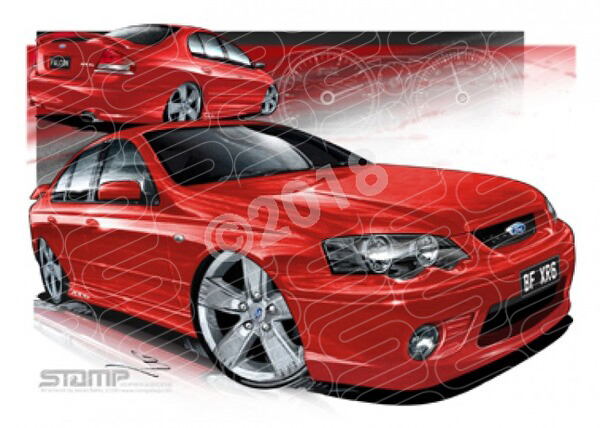 Ford XR6 BF XR6 BF XR6 VIXEN A3 FRAMED PRINT (FT227N)