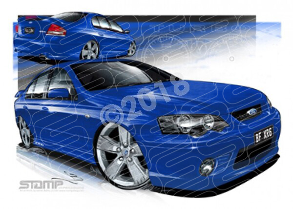 Ford XR6 BF XR6 BF XR6 TURBO SHOCKWAVE A3 FRAMED PRINT (FT230)