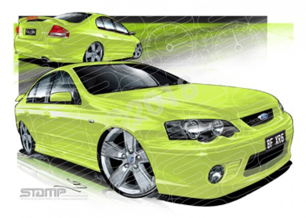 Ford XR6 BF XR6 BF XR6 TOXIC A3 FRAMED PRINT (FT231N)