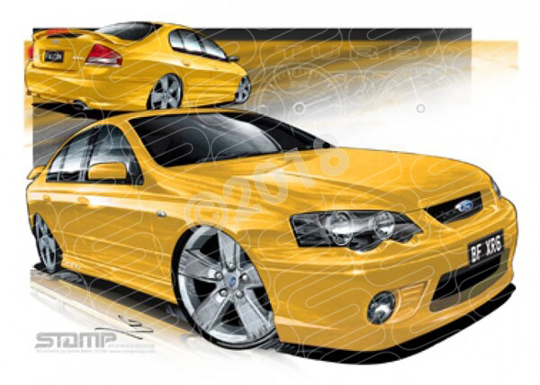 Ford XR6 BF XR6 BF XR6 TURBO RAPID A3 FRAMED PRINT (FT234)