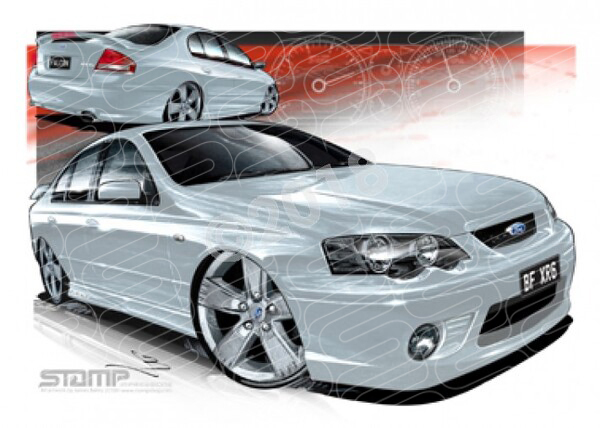 Ford XR6 BF XR6 BF XR6 LIGHTNING STRIKE A3 FRAMED PRINT (FT239N)