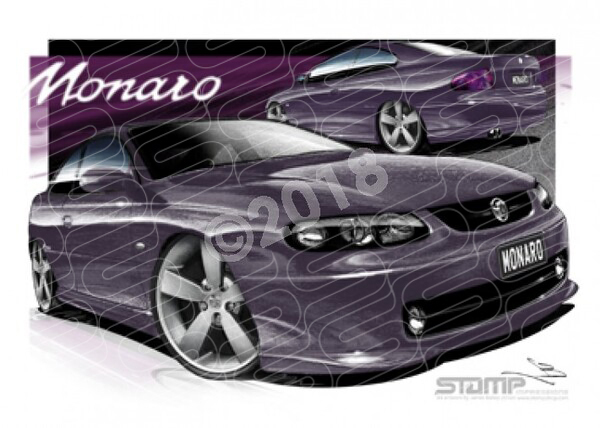 Holden Monaro V2 MONARO V2 II PURPLE HAZE A3 FRAMED PRINT (HC84C)