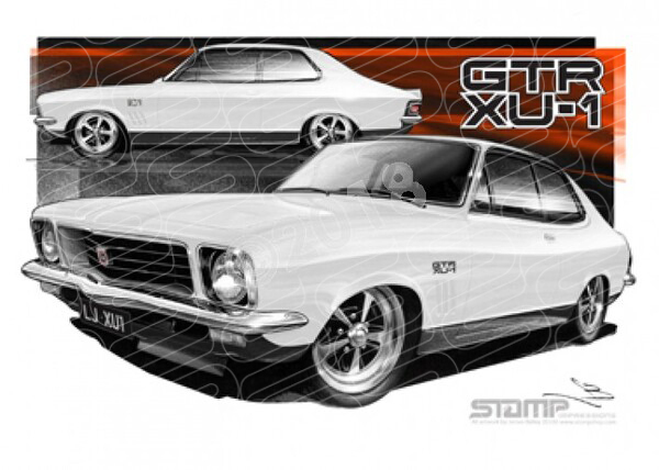 HOLDEN TORANA LJ XU1 TORANA GLACIER WHITE A3 FRAMED PRINT (HC49H)