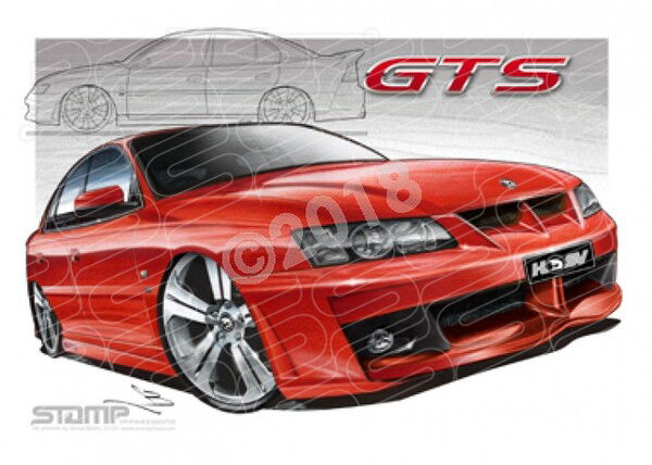 HSV Gts VY VY GTS RED HOT A3 FRAMED PRINT (V081)