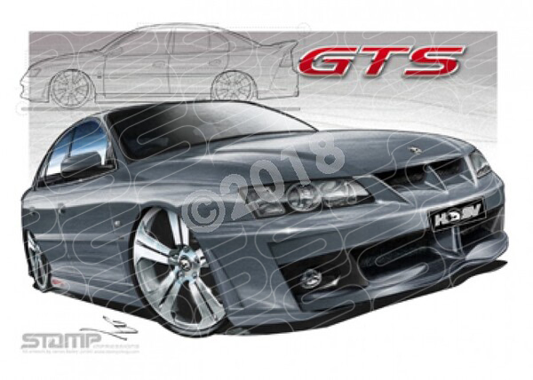 HSV Gts VY VY GTS ODYSSEY GREY A3 FRAMED PRINT (V083)