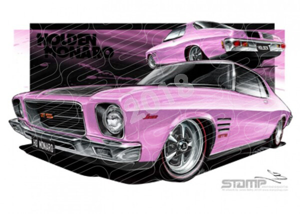 Holden Monaro HQ MONARO STRIKE ME PINK A3 FRAMED PRINT (HC79J)