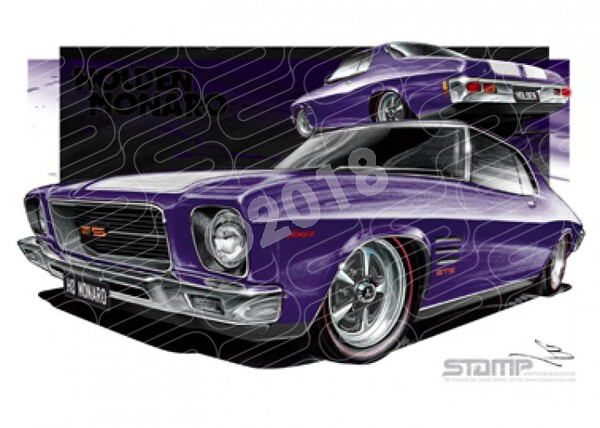 Holden Monaro HQ MONARO AMETHYST A3 FRAMED PRINT (HC79L)