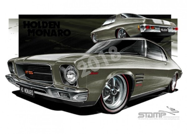 Holden Monaro HQ MONARO COVERT A3 FRAMED PRINT (HC79O)