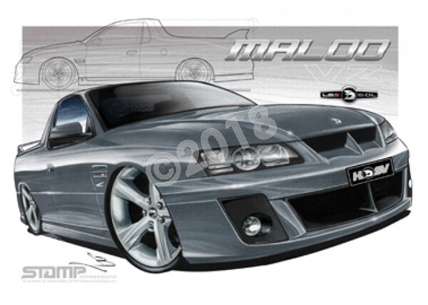 HSV Maloo VZ VZ MALOO UTE ODYSSEY GREY A3 FRAMED PRINT (V095)