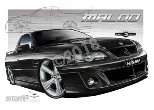 HSV Maloo VZ VZ MALOO UTE PHANTOM BLACK A3 FRAMED PRINT (V096)