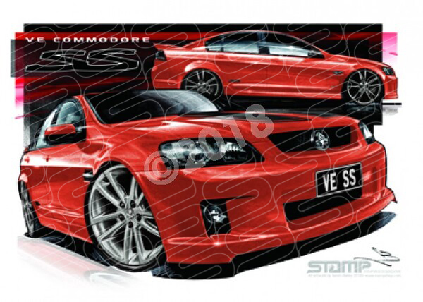 Holden Commodore VE SS IGNITION STRIPE & 20 A3 FRAMED PRINT (HC313C)