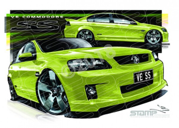 Holden Commodore VE SS CRUNCH A3 FRAMED PRINT (HC315)