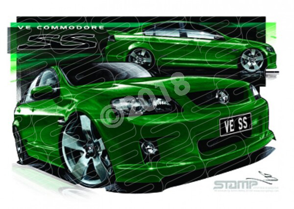 Holden Commodore VE SS POISON IVY A3 FRAMED PRINT (HC317)