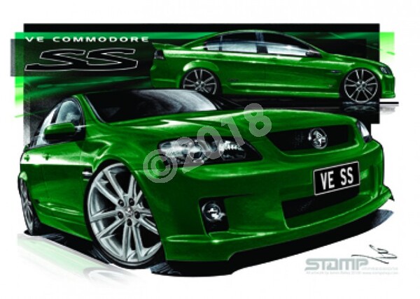 Holden Commodore VE SS POISON IVY 20 A3 FRAMED PRINT (HC317B)