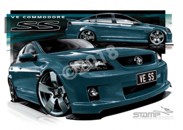 Holden Commodore VE SS KARMA A3 FRAMED PRINT (HC318)