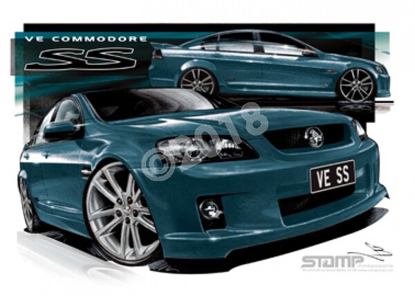 Holden Commodore VE SS KARMA 20 A3 FRAMED PRINT (HC318B)