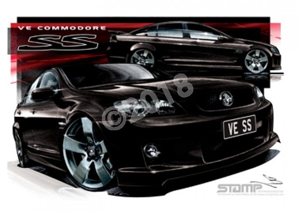 Holden Commodore VE SS PHANTOM A3 FRAMED PRINT (HC321)
