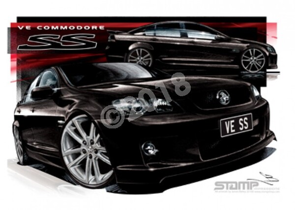 Holden Commodore VE SS PHANTOM 20 A3 FRAMED PRINT (HC321B)
