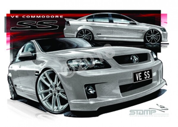Holden Commodore VE SS NITRATE 20 A3 FRAMED PRINT (HC322B)