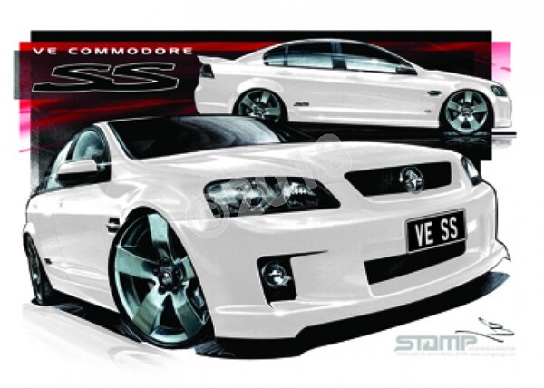 Holden Commodore VE SS HERON A3 FRAMED PRINT (HC323)