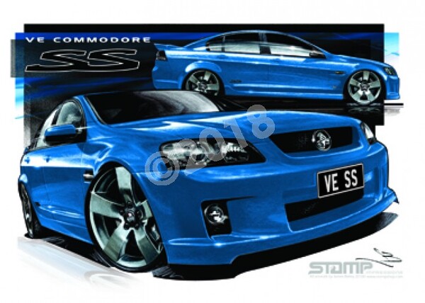 Holden Commodore VE SS VOODOO A3 FRAMED PRINT (HC324)