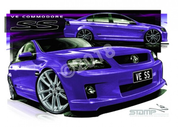 Holden Commodore VE SS MORPHEOUS 20 A3 FRAMED PRINT (HC325B)