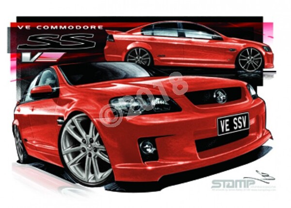 Holden Commodore VE SSV IGNITION 20 A3 FRAMED PRINT (HC326B)