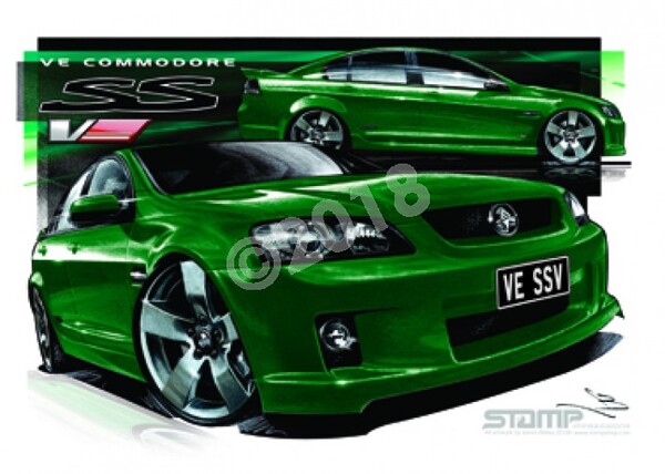 Holden Commodore VE SSV POISON IVY A3 FRAMED PRINT (HC327)