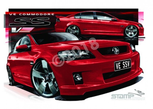 Holden Commodore VE SSV REDHOT A3 FRAMED PRINT (HC328)