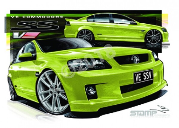 Holden Commodore VE SSV CRUNCH 20 A3 FRAMED PRINT (HC330B)