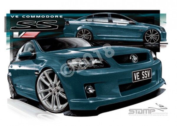 Holden Commodore VE SSV KARMA 20 A3 FRAMED PRINT (HC332B)